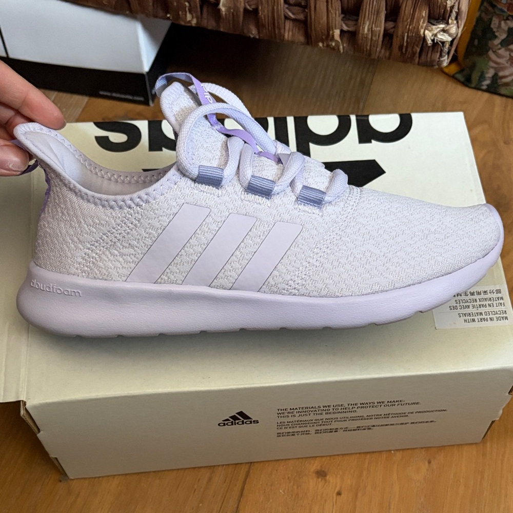 Adidas Lavender Cloudfoam Sneakers